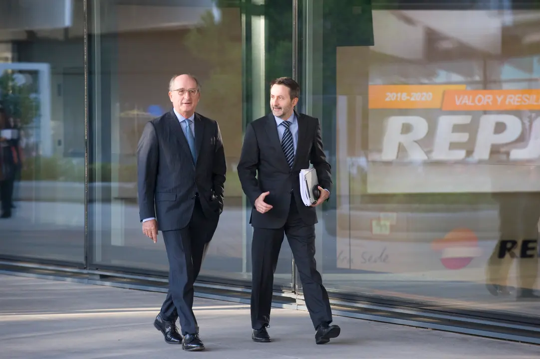 El presidente de Repsol, Antonio Brufar y el Consejero Delegado, Josu Jon Imaz.