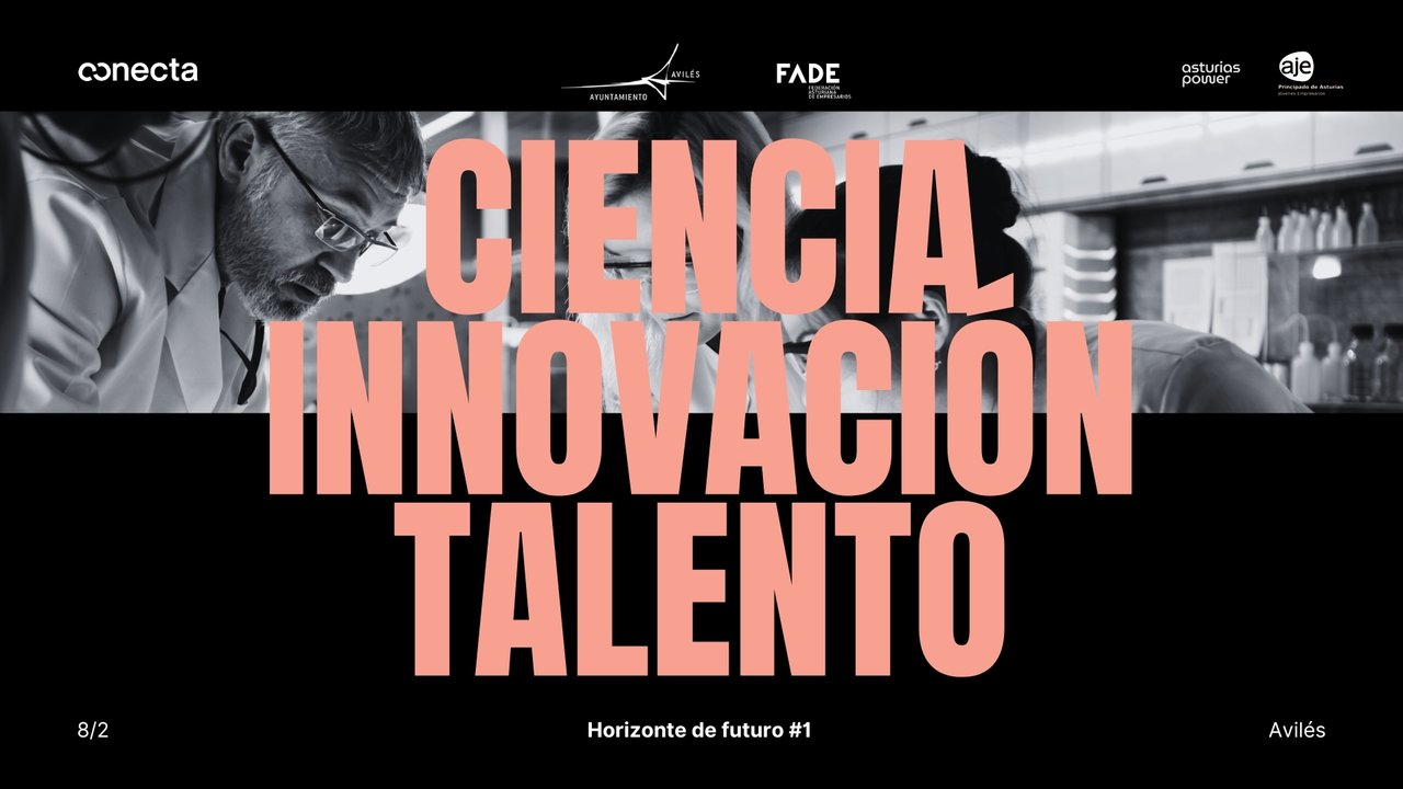 Cartel primera jornada de Horizontes de futuro: 'Ciencia, innovación y talento'.