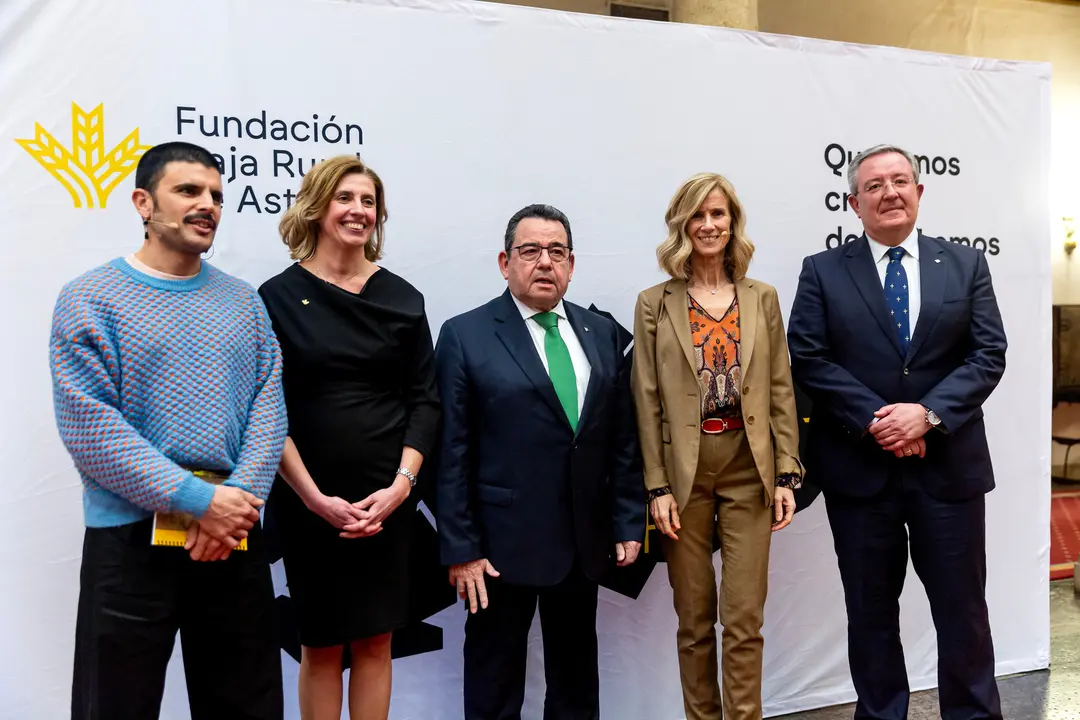 De izquierda a derecha: Rodrigo Cuevas, Eva Pando, Fernando Martínez, Cristina Garmendia y Antonio Romero en el Hotel de la Reconquista / Luis Manso.