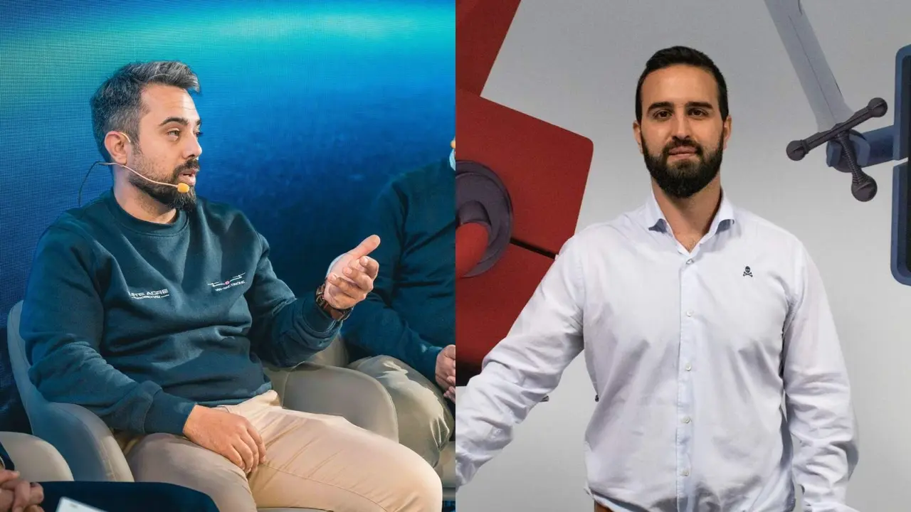 Rub&eacute;n Gil, CEO de Vig-Sec Drone y Endika Gil-Uriarte, CEO de Alias Robotic / Fotos: Business Factory Aero - BFAero y Alias Robotics