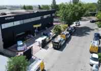 Vista a&eacute;rea de la nave de SotySolar en Madrid.