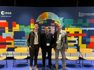 Jaime Jurado, Joaqu&iacute;n P&eacute;rez y Luis G&oacute;mez Hortig&uuml;ela durante el certamen celebrado en Copenhague / Foto: ICP-CSiC.