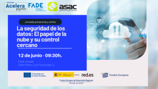 Cartel del evento organizado por FADE y ASAC que tendrá lugar el próximo día 12 de junio.