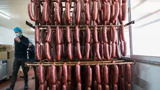 Algunos de los chorizos de Embutidos Maybe objeto de estudio para ASINCAR / Marta Martín.