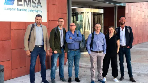 De izda. a derecha: Marcos Viñuela, Martín Bosque, Ignacio Marín, Carlos Gutiérrez, María Saornil y Rubén Carrandi.