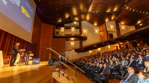 Belarmino Feito, Presidente de FADE, en la presentación de "las 22 acciones ineludibles para el progreso de Asturias" 