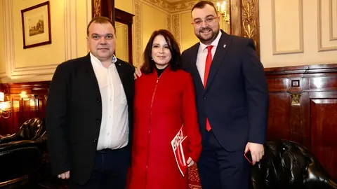 José Luis Alperi Jove, Adriana Lastra y Adrián Barbón | PSOE