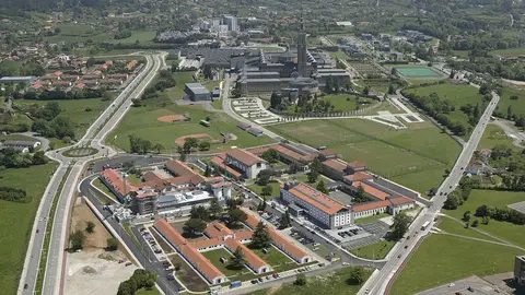 Vista aérea de la sede de Izertis en el Parque Tecnológico de Gijón 
