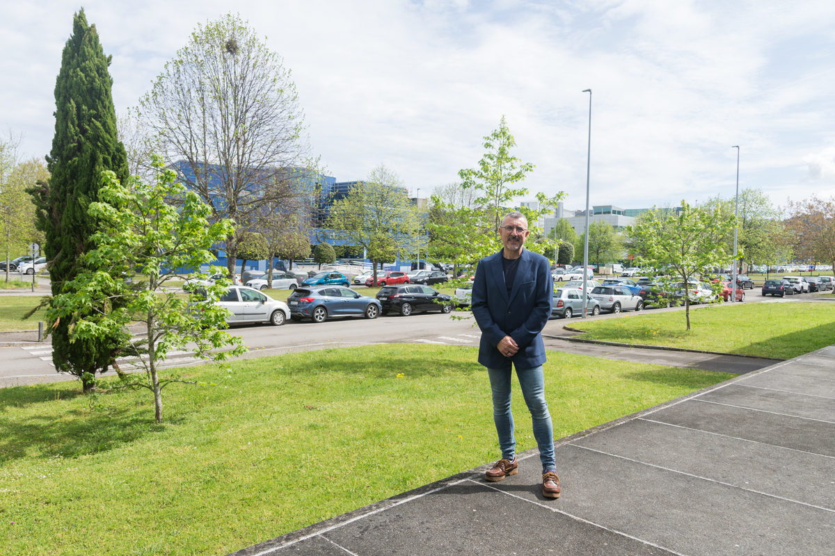 <p dir="ltr">José Carlos Fernández Sarasola, candidato a la alcaldía de Gijón por Ciudadanos, en el Parque Científico Tecnológico de Gijón / Marta Martín</p>