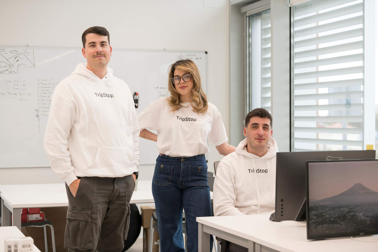El equipo de TripStop en el VETA de Gijón / Marta Martín
