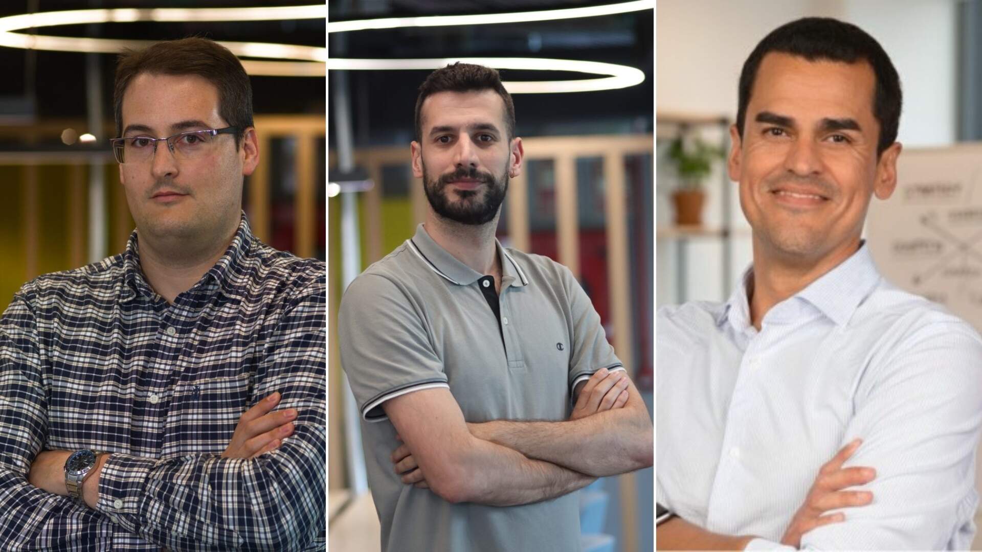 Óscar Pereira, CTO & Cofounder; Daniel García, CEO & Cofounder; y Ángel del Valle, Venture Partner de energHius / Fotos: energHius