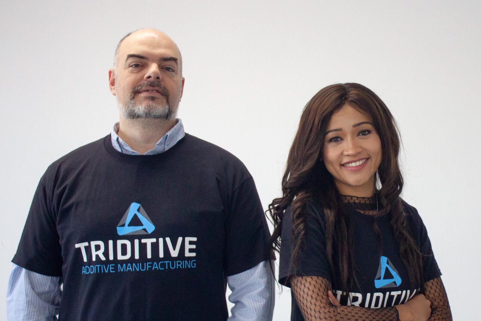 Jose Camero, CBDO de Triditive y Mariel Díaz, CEO de Triditive en las nuevas instalaciones de 2000m2 de la compañía.