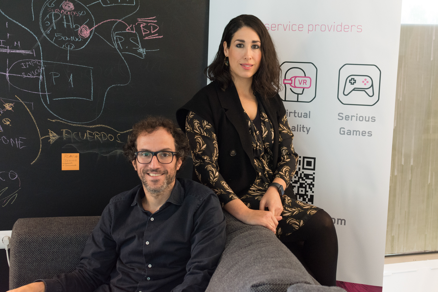 Susana Pascual y Antonio José Parra de PixelsHub. Esta compañía asturiana fundada en 2013 desarrolla servicios y productos B2B centrados en realidad virtual y aumentada para entornos industriales y otros sectores. / Marta Martín Heres